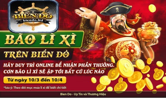 Mưa lì xì mọi lúc, mọi nơi tại cổng game biendo