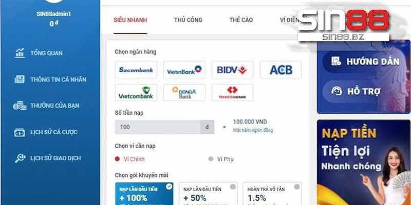 Cùng biendo Tìm hiểu Làm sao thực hiện nạp tiền sin88 Dễ Dàng?